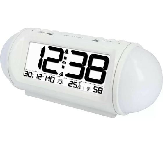 Изображение товара Часы со светильником и термометром BVItech белый BV-47Wxx