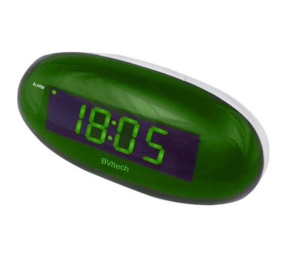 Изображение товара Сетевые часы BVItech зеленый/белый BV-151GWL