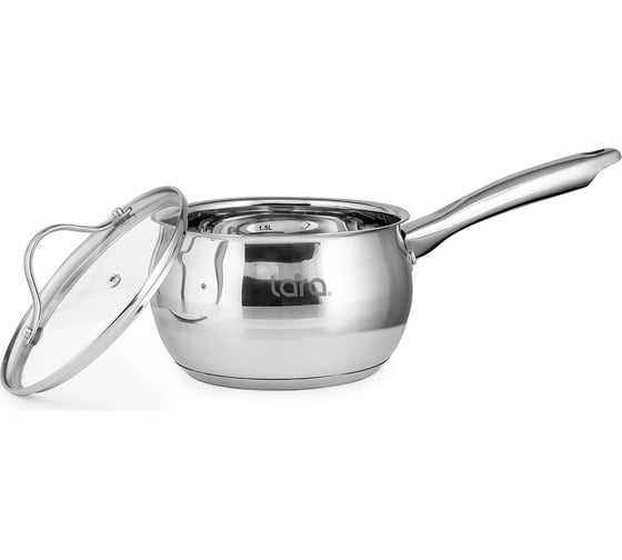 Изображение товара Сотейник Lara серия APPLE нержавеющая сталь, 18x10.5 см, 2.8 л, капсулированное индукционное дно, крышка LR03-13