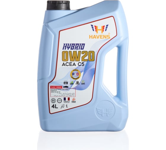Изображение товара Моторное масло HAVENS Hybrid SAE 0W20 API SP ACEA C5, API SP, SN PLUS, SN/ CF 4L HH0W20SP4