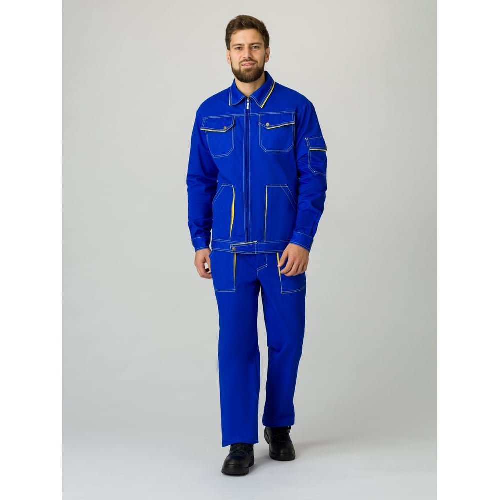 Изображение товара Мужской костюм ФАКЕЛ Лидер васильковый и желтый, р. 44-46, водоотталкивающий