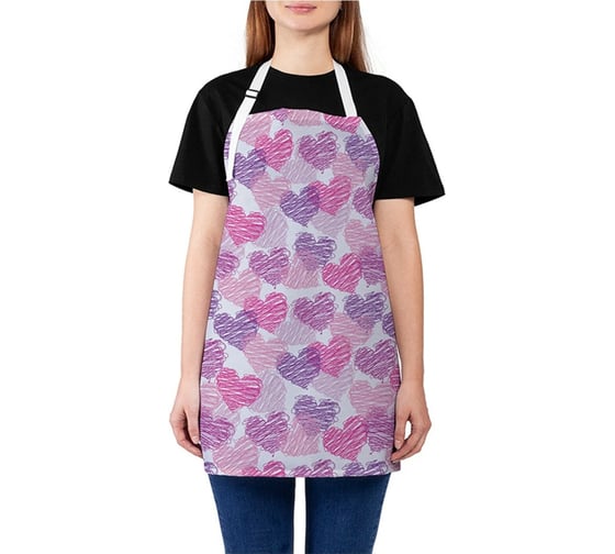 Изображение товара Кухонный фартук JOYARTY Мелковые сердечки, универсальный размер для женщин и мужчин ap_422623