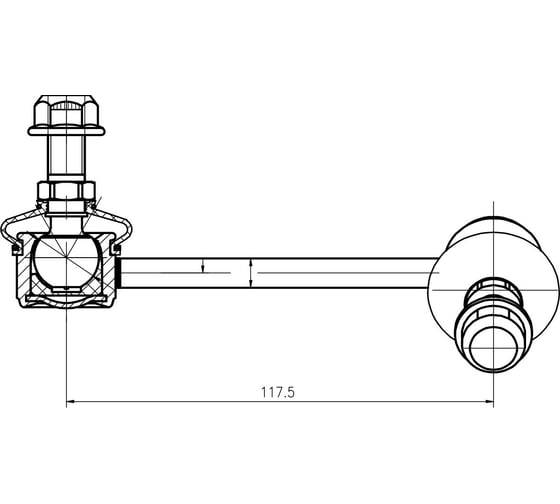 Изображение товара Стойка стабилизатора заднего левого Hyundai Santa Fe (00-) TRIALLI SP 0851