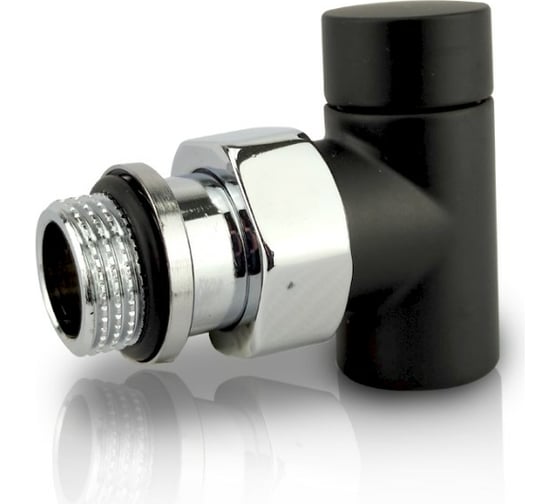 Изображение товара Запорный угловой клапан SR Rubinetterie Tondera Light, 1/2, черный матовый 0775-1500VC0S