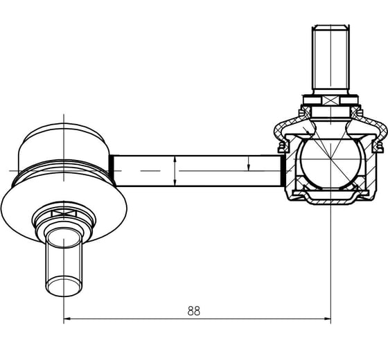Изображение товара Стойка стабилизатора заднего левая Hyundai Santa Fe (12-)/Kia Sorento (09-) TRIALLI SP 0831