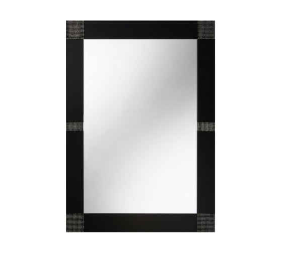 Изображение товара Зеркало MAUNFELD Lustro с окантовкой чёрного цвета и кристаллами, 60x80 Opus C
