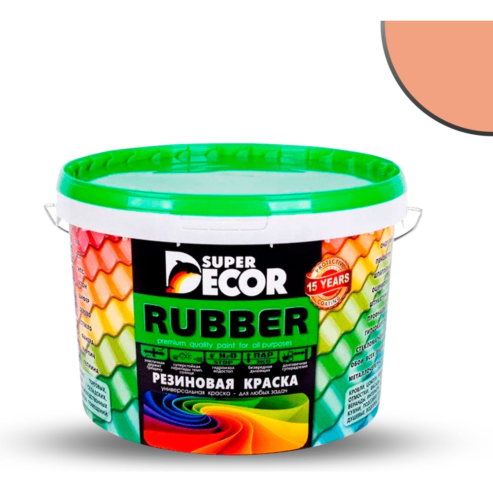 Изображение товара Резиновая краска SUPER DECOR №16 Топленое молоко 3 кг для помещений