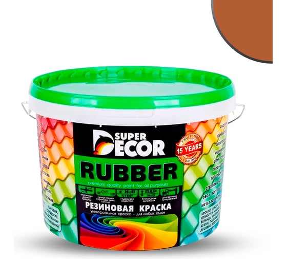 Изображение товара Резиновая краска SUPER DECOR №18 Кирпич, 12 кг 4630024701537
