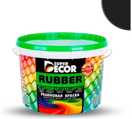 Изображение товара Резиновая краска SUPER DECOR №12 Карибская ночь, 3 кг 4630024701018