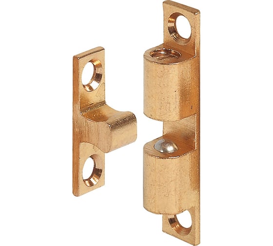 Изображение товара Двойная шариковая защелка Hafele латунь никелированная, 60 мм 244.20.616