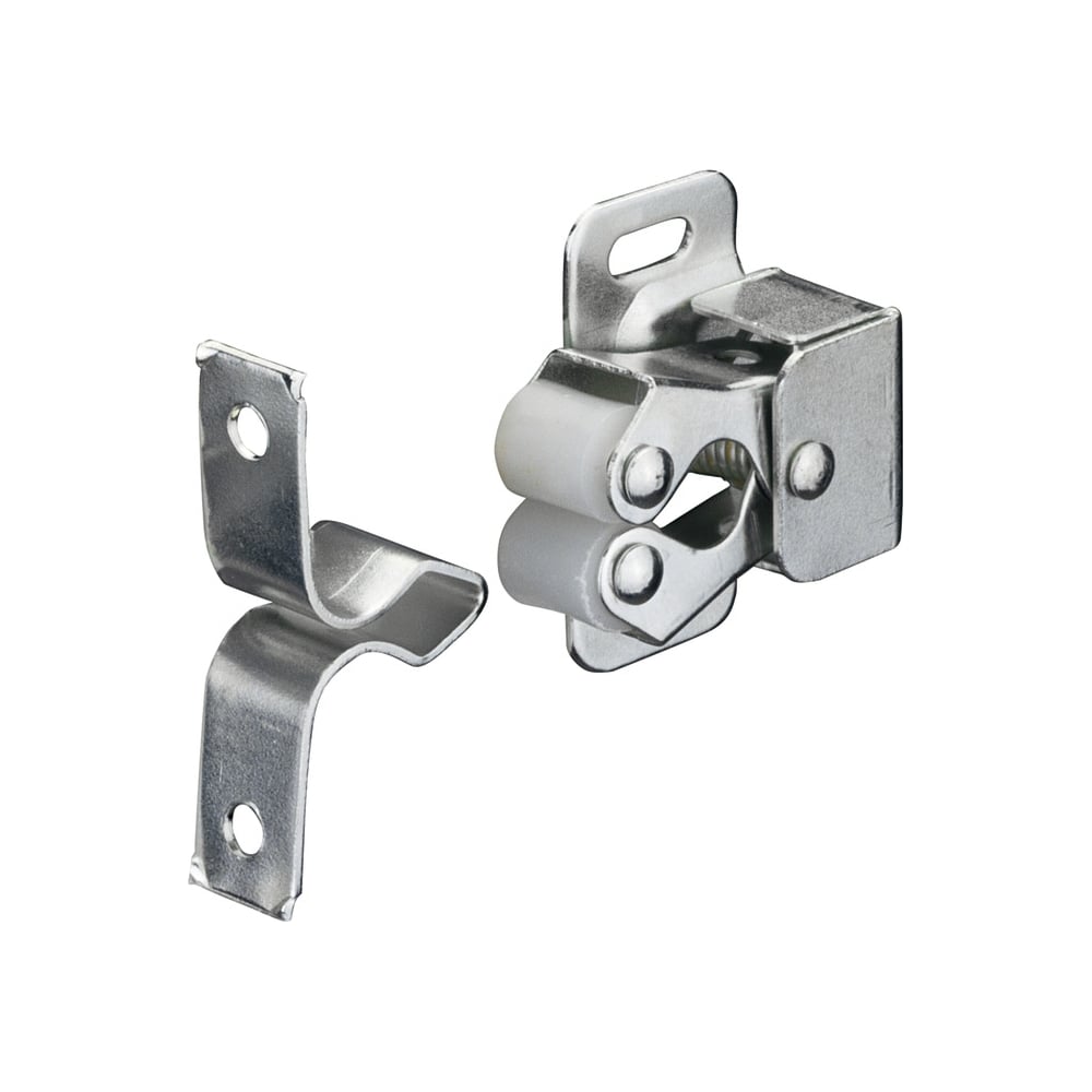 Изображение товара Двойная роликовая защелка Hafele сталь вороненая 244.01.113 для мебели и шкафов