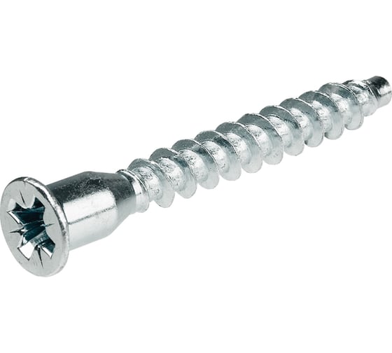 Изображение товара Мебельный болт Hafele Confirmat,  крестовой PZ3, оцинкованный, 7 x 50 мм упаковка 100 штук 264.42.190