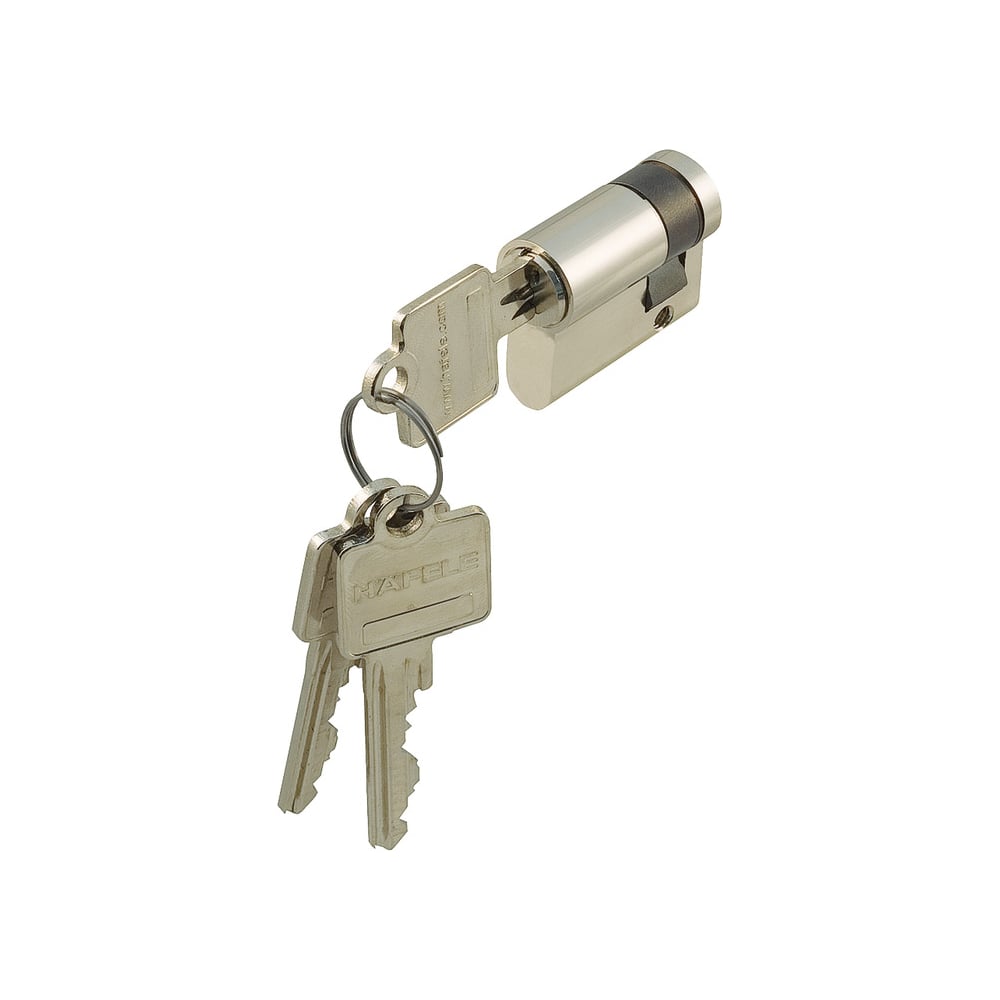 Изображение товара Цилиндр односторонний Hafele латунь никель 31/10 916.22.602 надежный и долговечный