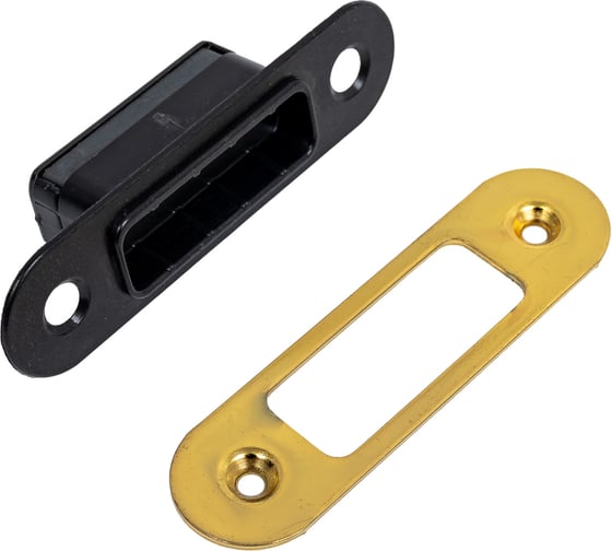 Изображение товара Накладная ответная планка для магнитного замка Hafele латунь, полированная 911.39.471