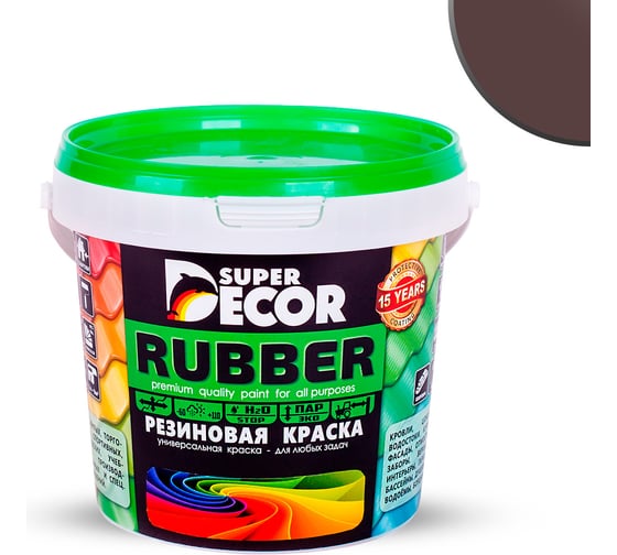 Изображение товара Резиновая краска SUPER DECOR №06 Арабика, 1 кг 4630024700516