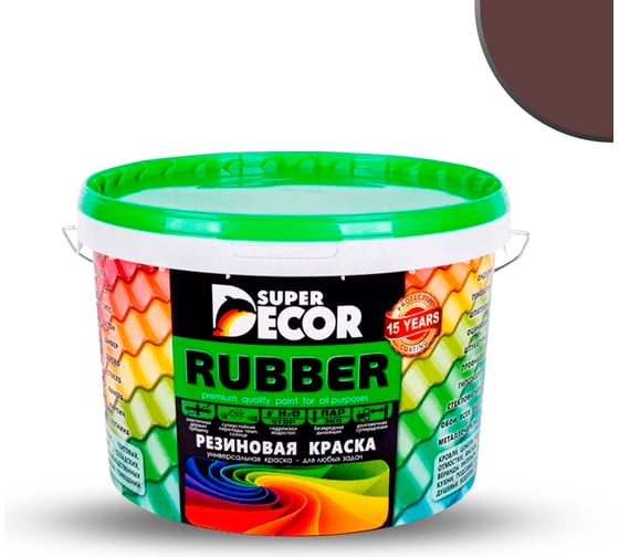 Изображение товара Резиновая краска SUPER DECOR №06 Арабика, 3 кг 4630024700530