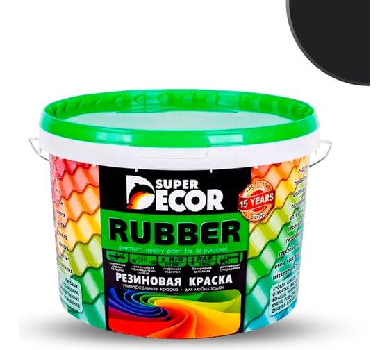 Изображение товара Резиновая краска SUPER DECOR №12 Карибская ночь, 12 кг 4630024701056