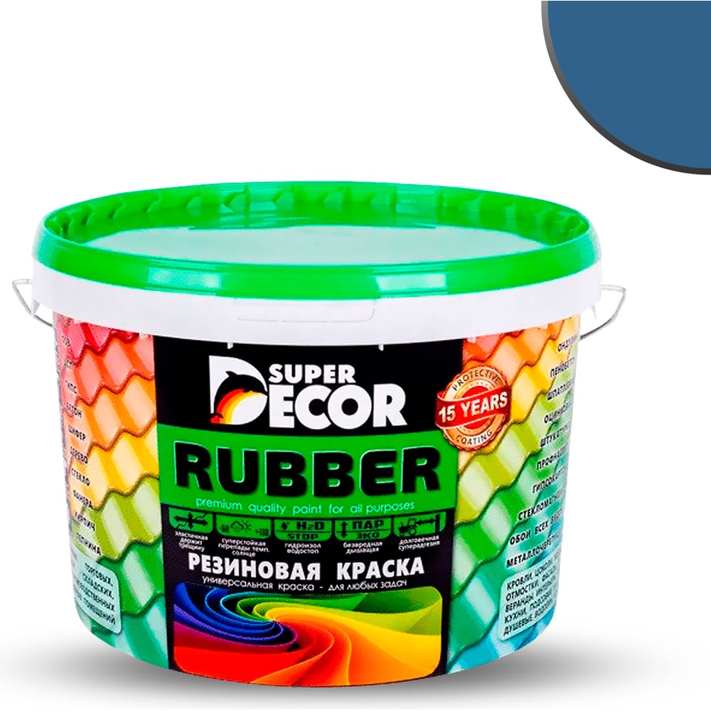 Изображение товара Резиновая краска SUPER DECOR №07 Балтика 12 кг