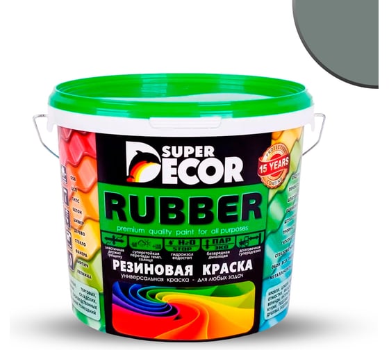 Изображение товара Резиновая краска SUPER DECOR №15 Оргтехника, 6 кг 4630024701278