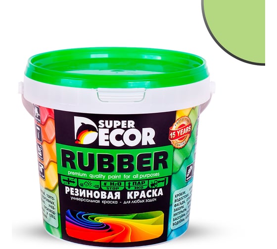 Изображение товара Резиновая краска SUPER DECOR №20 Фисташка, 1 кг 4630024701636