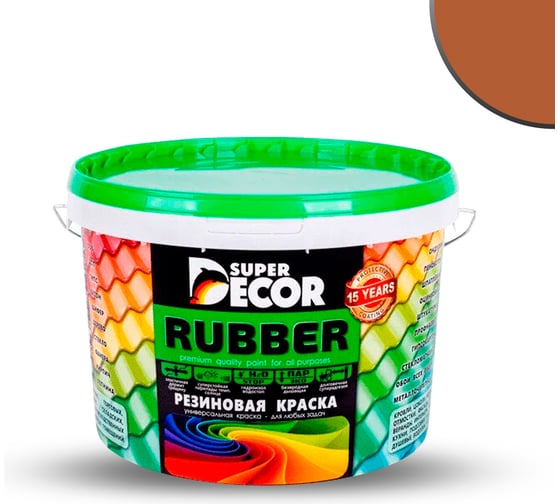 Изображение товара Резиновая краска SUPER DECOR №18 Кирпич, 3 кг 4630024701490