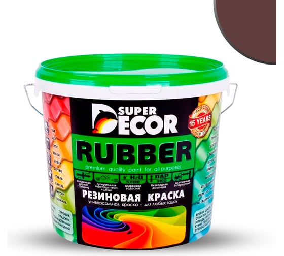 Изображение товара Резиновая краска SUPER DECOR №06 Арабика, 6 кг 4630024700554