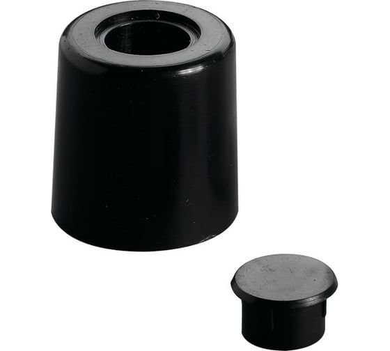 Изображение товара Дверной стопор HETTICH черный, пластик, напольный, D26,5x29 мм 954727