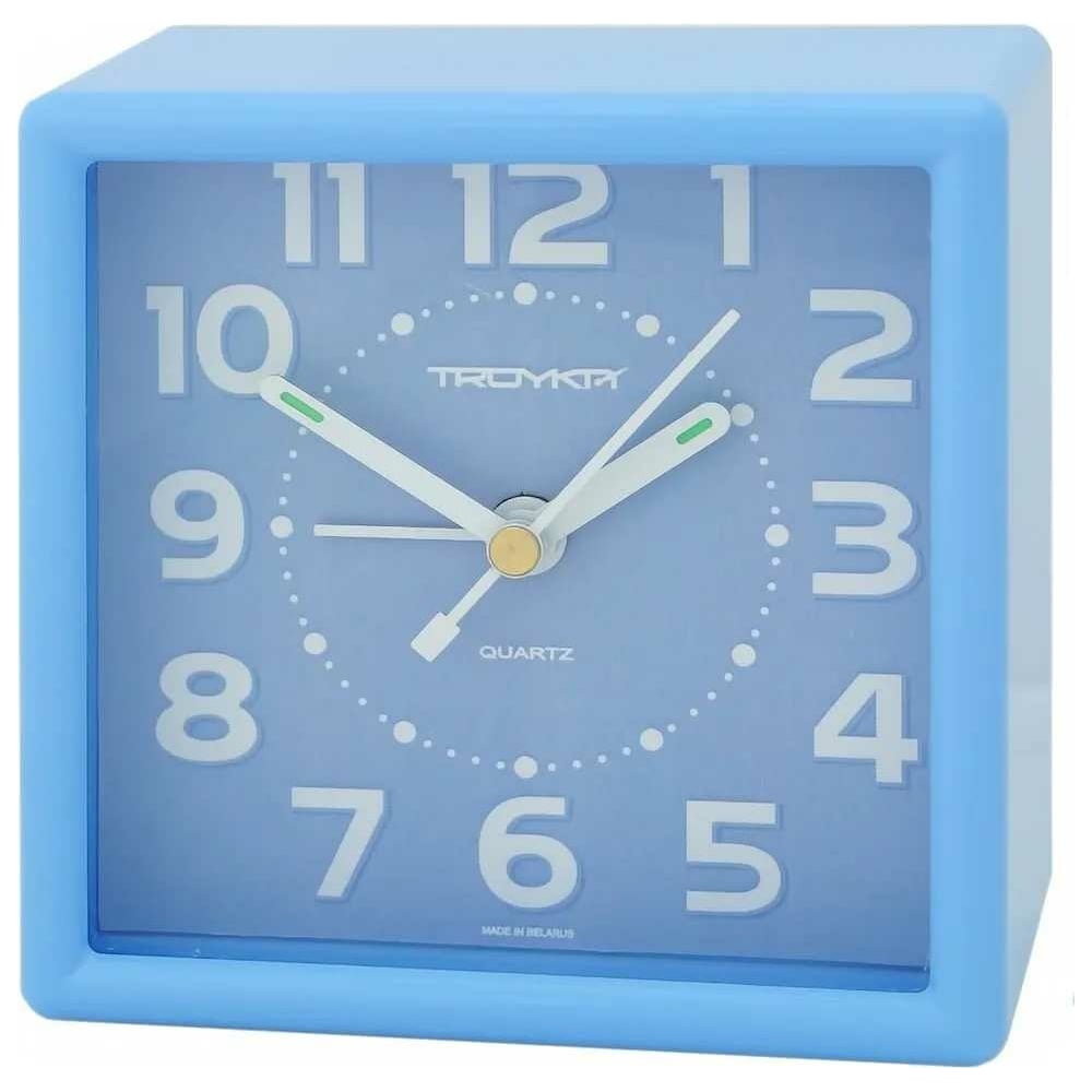 Изображение товара Будильник TROYKATIM БЭМ 08 41 804 настольные механические часы голубой