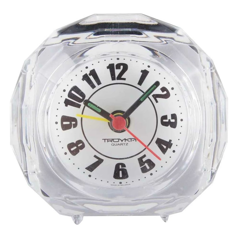 Изображение товара Будильник TROYKATIM БЭМ-02.014 настольные механические часы белый корпус