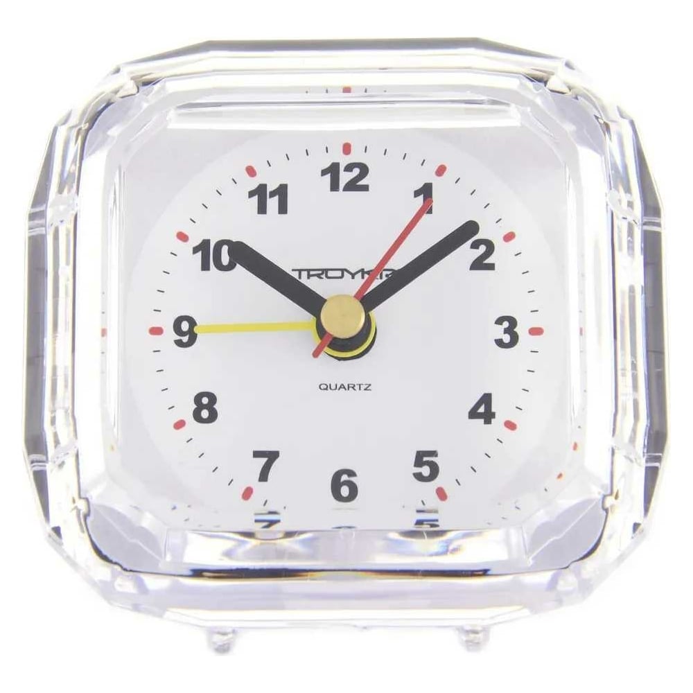 Изображение товара Настольные механические часы будильник TROYKATIM БЭМ-02.008 белый прозрачный