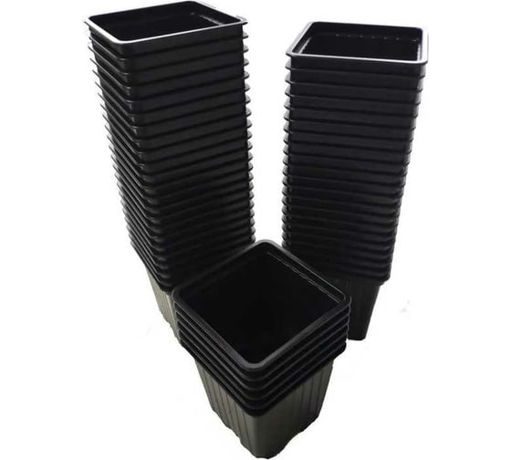 Изображение товара Набор горшков для рассады ЛЕТО 0.23 л, 7x7 см, полистирол, 100 шт. 90007