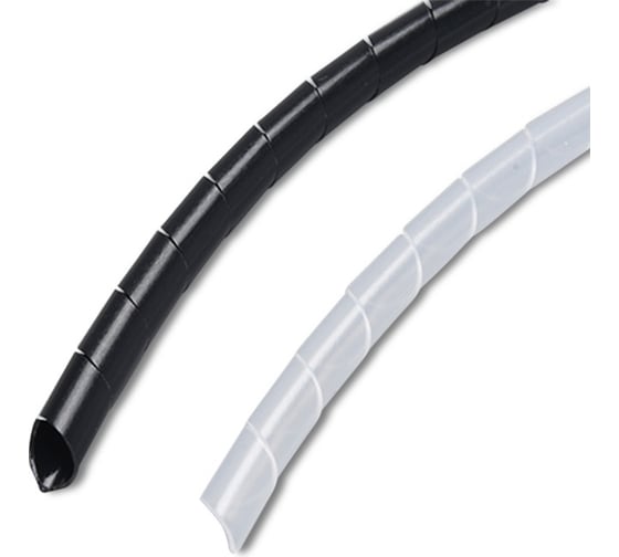 Изображение товара Спиральная пластиковая оплетка PARLMU SWB 20-1, полиэтилен, размер 20, бухта 2.8 m, цвет черный PR4100900