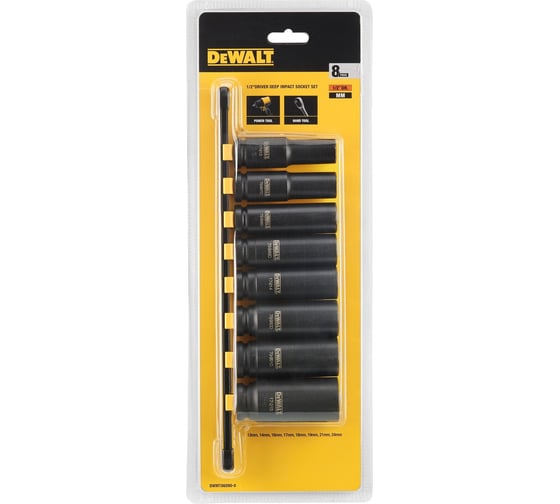 Изображение товара Набор ударных головок 8 шт Dewalt DWMT86090-0