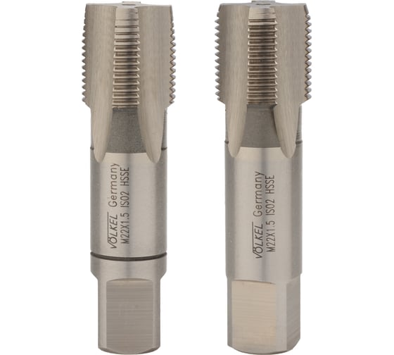 Изображение товара Набор метчиков VOELKEL 2 шт, М 22, шаг 1.5 мм, HSSE DIN2181 V56394