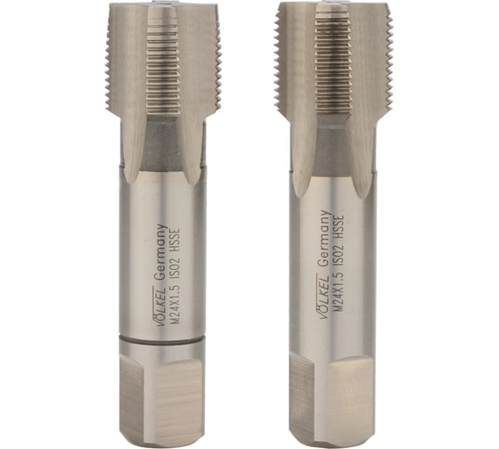 Изображение товара Набор метчиков VOELKEL 2 шт, М 24, шаг 1.5 мм, HSSE DIN2181 V56504