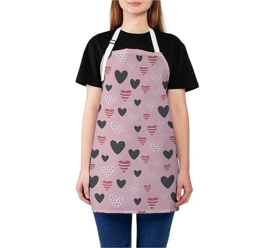 Изображение товара Кухонный фартук JOYARTY Ассорти из сердечек, универсальный размер для женщин и мужчин ap_422721