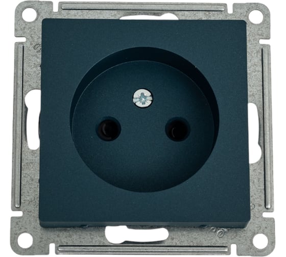 Изображение товара Розетка Systeme Electric Atlasdesign без заземления, со шторками, 16а, механизм, изумруд ATN000849