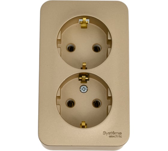 Изображение товара Розетка Systeme Electric Blanca о/у, двойная, с заземлением, без шторок, 16а, 250в, титан BLNRA010204