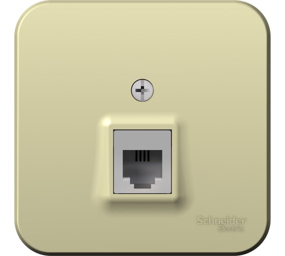 Изображение товара Телефонная розетка Systeme Electric Blanca открытой установки, rj11, с изолирующей пластиной, бежевый BLNIA011007