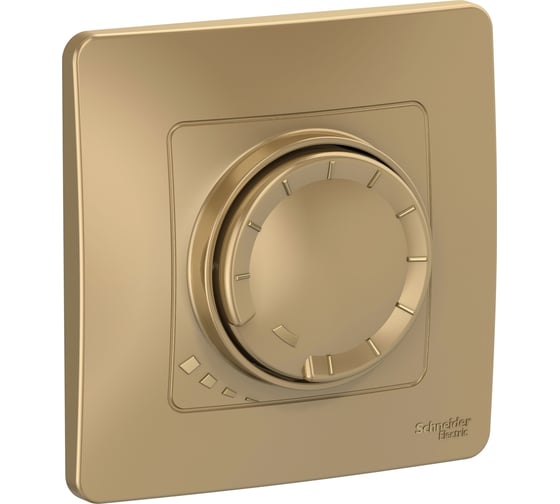 Изображение товара Универсальный поворотно-нажимной светорегулятор (диммер) Systeme Electric Blanca скрытой установки, 400вт, титан BLNSS040014