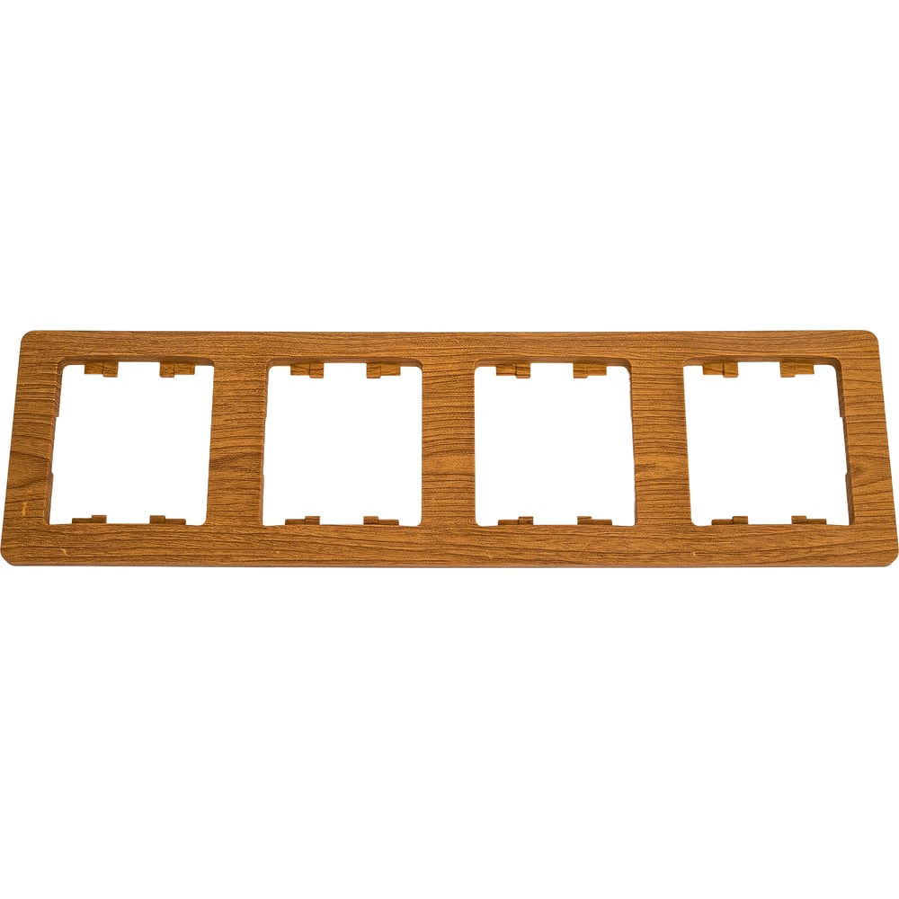 Изображение товара 4-постовая вертикальная рамка Systeme Electric Glossa из термопласта дуб IP20