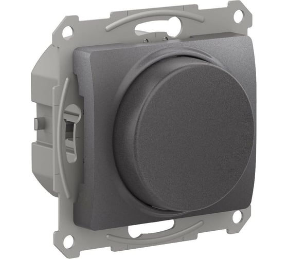 Изображение товара Механизм поворотно-нажимного светорегулятора (диммера) Systeme Electric Glossa led, rc, 400вт, графит GSL001323