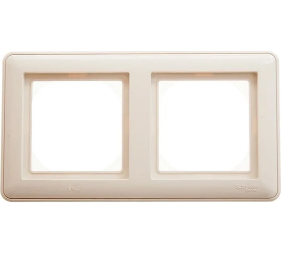 Изображение товара 2-постовая рамка Systeme Electric W59 aqua, ip44, слоновая кость KD-2B-28