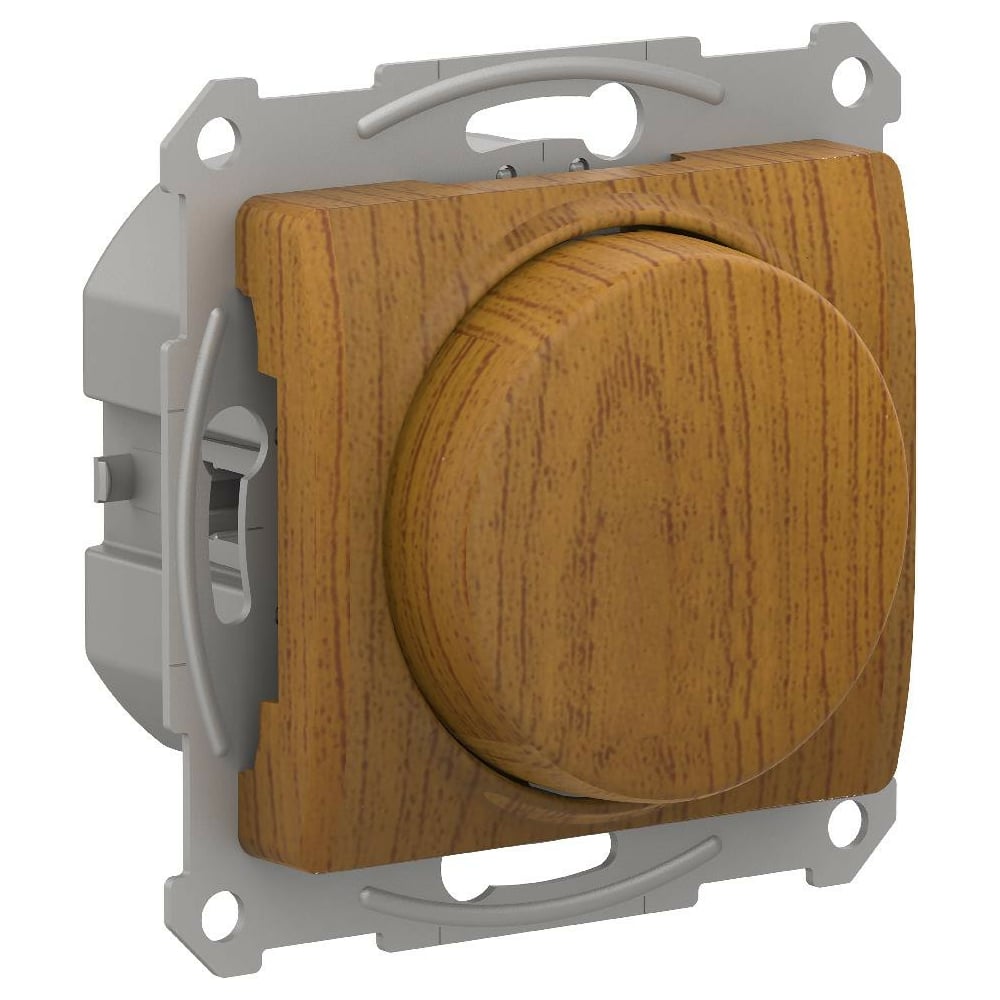 Изображение товара Механизм поворотно-нажимного светорегулятора Glossa для LED до 400 Вт в дубе