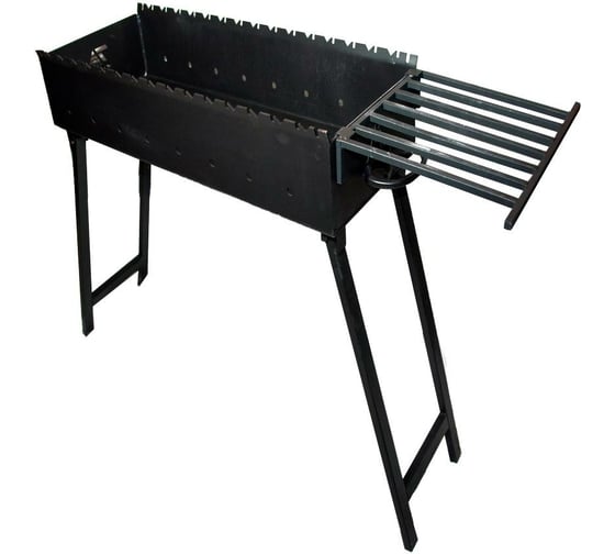 Изображение товара Складной мангал SevenBerg мс800 сталь 3 мм, с полкой-решеткой для гриля 4687202999743