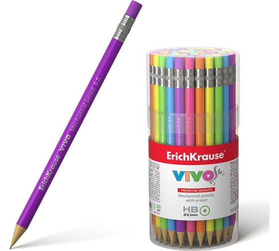 Изображение товара Механический карандаш ErichKrause Vivo 0.5 мм, НВ 45023