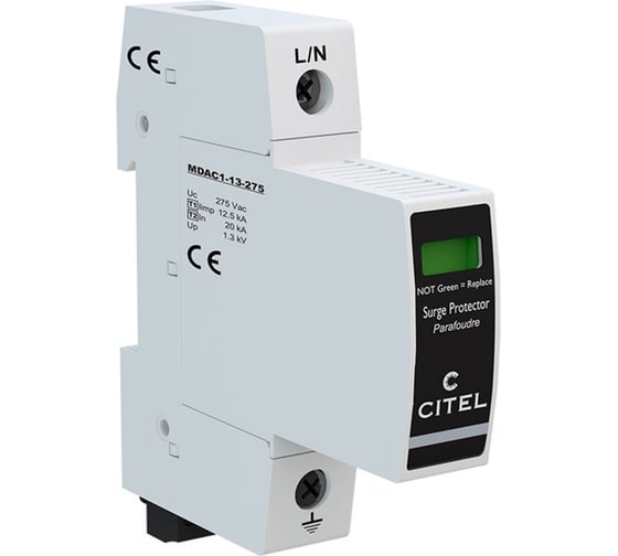 Изображение товара Устройство защиты от импульсных перенапряжений Citel УЗИП тип 1+2 DAC1-13S-10-275 821710221