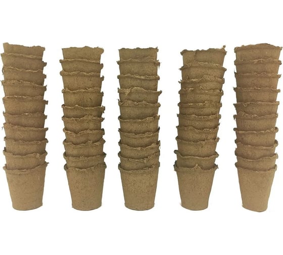 Изображение товара Набор торфяных горшочков ЛЕТО диам. 60 мм, высота 60 мм, 30 шт. 90672