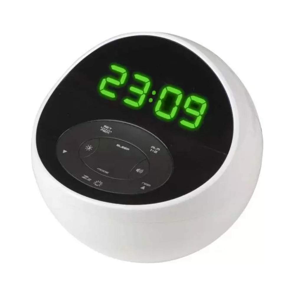 Изображение товара Радио-часы BVItech BV-48GWK белый с AUX радио и аналоговой настройкой