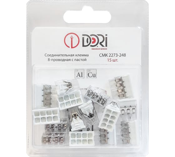 Изображение товара Соединительная 8-проводная клемма DORI CMK 2273-248 с пастой (15 шт.) 47162